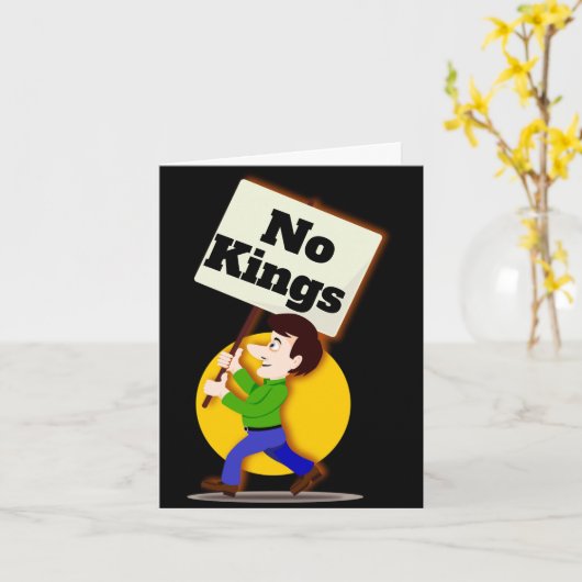 No Kings Greeting Card Kaart (Gele Bloem)