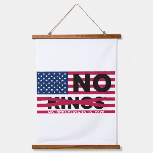 NO KINGS HANGEND WANDKLEED (Voorkant)