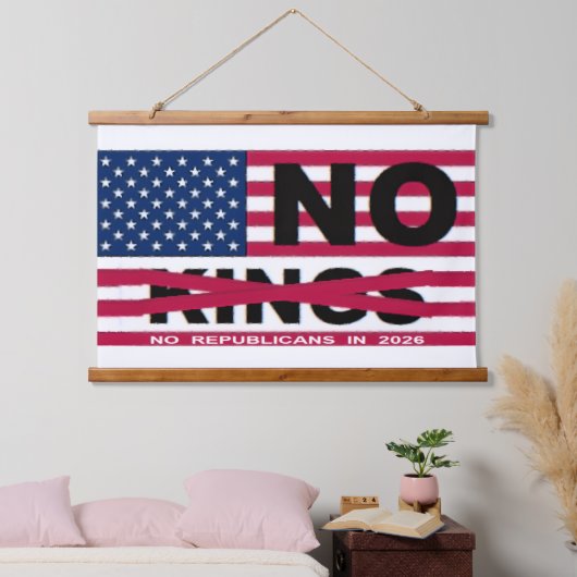 NO KINGS HANGEND WANDKLEED (Slaapkamer)