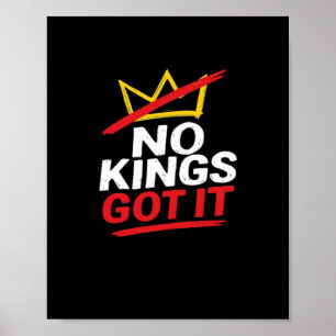 No Kings Het is creatieve casual Poster