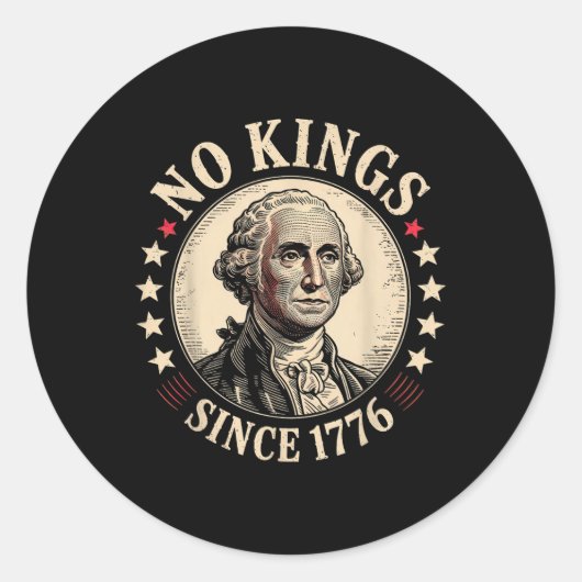 No Kings In America 1776  Ronde Sticker (Voorkant)