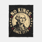 No Kings in America 1776 Save Democracy Verenigde Fleece Deken (Voorkant)