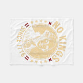 No Kings in America 1776 Save Democracy Verenigde  Fleece Deken (Voorkant (Horizontaal))