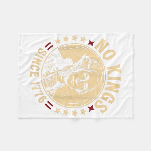 No Kings in America 1776 Save Democracy Verenigde Fleece Deken (Voorkant (Horizontaal))