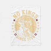 No Kings in America 1776 Save Democracy Verenigde  Fleece Deken (Voorkant)