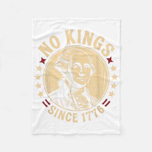 No Kings in America 1776 Save Democracy Verenigde  Fleece Deken (Voorkant)