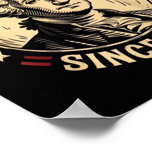 No Kings in America 1776 Save Democracy Verenigde  Poster (Hoek)