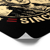 No Kings in America 1776 Save Democracy Verenigde  Poster (Hoek)