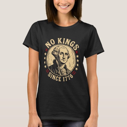 No Kings in America 1776 Save Democracy Verenigde  T-shirt (Voorkant)