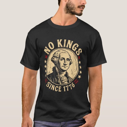 No Kings in America 1776 Save Democracy Verenigde  T-shirt (Voorkant)