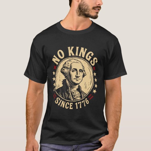 No Kings in America 1776 Save Democracy Verenigde  T-shirt (Voorkant)