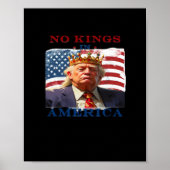 No Kings In America Anti Classic Simple Clean Poster (Voorkant)