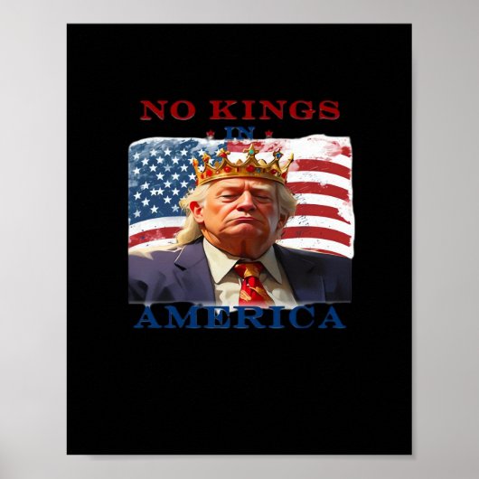 No Kings In America Anti Classic Simple Clean Poster (Voorkant)