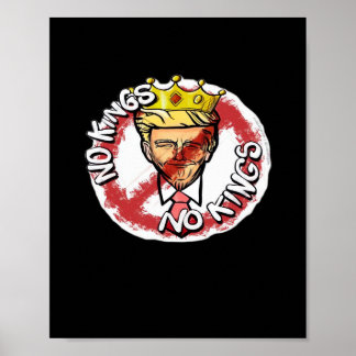 No Kings In America Anti Donald No Kings Day Class Poster