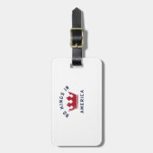No Kings In America Anti Fascism USA Classic Bagagelabel (Voorkant verticaal)
