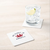 No Kings In America Anti Fascism USA Classic Kartonnen Onderzetters (Insitu)