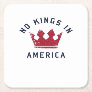 No Kings In America Anti Fascism USA Classic Kartonnen Onderzetters