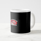 No Kings In America Anti-Monarchy Patriotic Design Grote Koffiekop (Voorkant rechts)