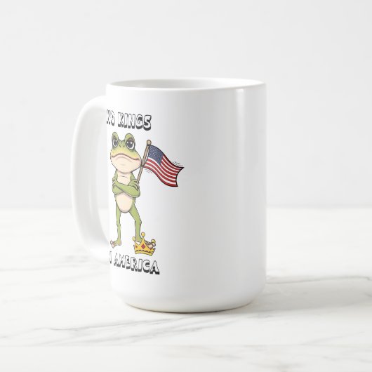 No Kings in America Anti-Trump Protest  Koffiemok (Voorkant links)