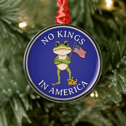No Kings in America Anti-Trump Protest Large Metalen Ornament (Boom)