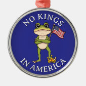 No Kings in America Anti-Trump Protest Large Metalen Ornament (Voorkant)