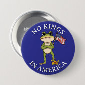 No Kings in America Anti-Trump Protest Large Ronde Button 7,6 Cm (Voorkant /achterkant)