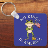 No Kings in America Anti-Trump Protest Large Sleutelhanger (Voorkant)