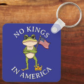 No Kings in America Anti-Trump Protest Large Sleutelhanger (Achterkant)