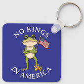 No Kings in America Anti-Trump Protest Large Sleutelhanger (Achterkant)