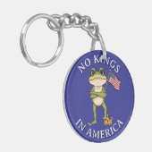 No Kings in America Anti-Trump Protest Large Sleutelhanger (Voorkant Links)