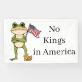 No Kings in America Anti-Trump Protest Spandoek (Horizontaal)