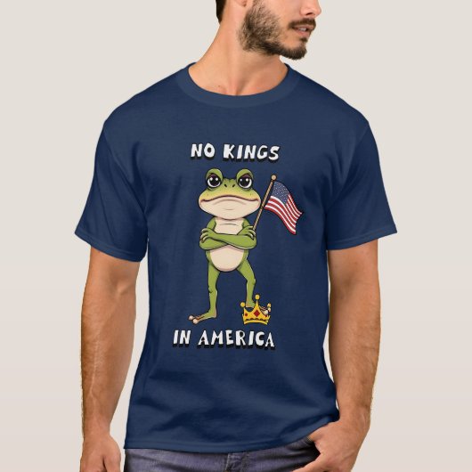 No Kings in America Anti-Trump Protest  T-shirt (Voorkant)