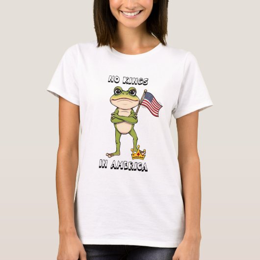 No Kings in America Anti-Trump Protest  T-shirt (Voorkant)