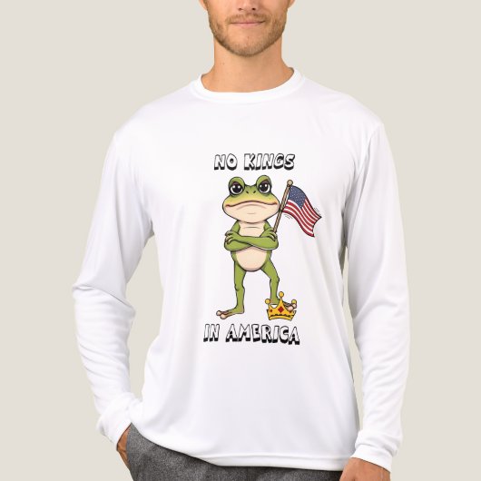 No Kings in America Anti-Trump Protest  Tri-Blend Shirt (Voorkant volledig)