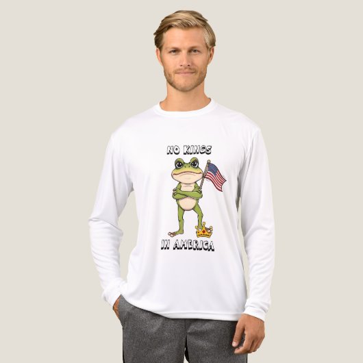 No Kings in America Anti-Trump Protest  Tri-Blend Shirt (Voorkant)