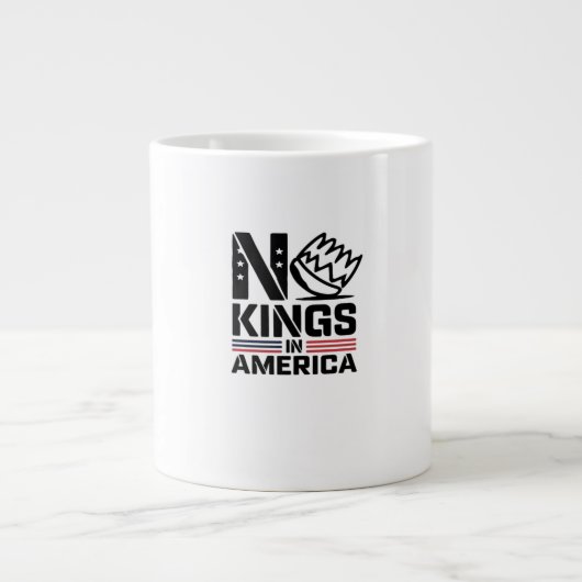 No Kings In America Baby Creative Style Grote Koffiekop (Voorkant)