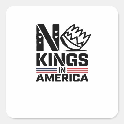No Kings In America Baby Creative Style Vierkante Sticker (Voorkant)