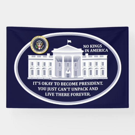 No Kings in America Banner (Horizontaal)