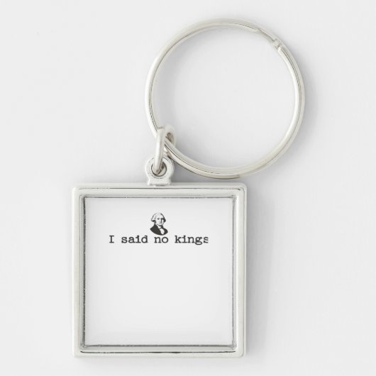 No Kings In America Bold Casual Sleutelhanger (Voorkant)