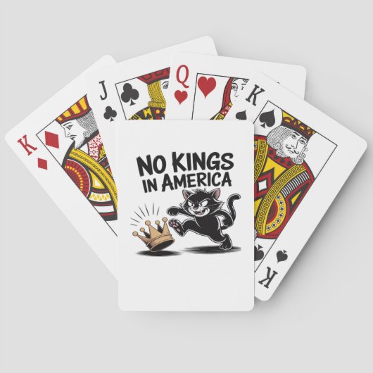 No Kings In America Classic Bold Casual Pokerkaarten (Achterkant)