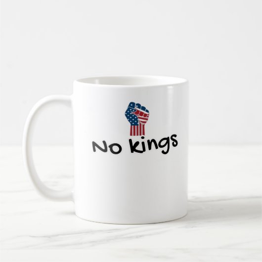 No Kings In America Classic Minimal Clean Koffiemok (Links)