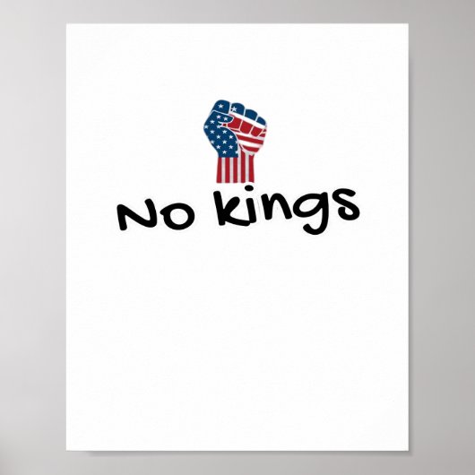 No Kings In America Classic Minimal Clean Poster (Voorkant)