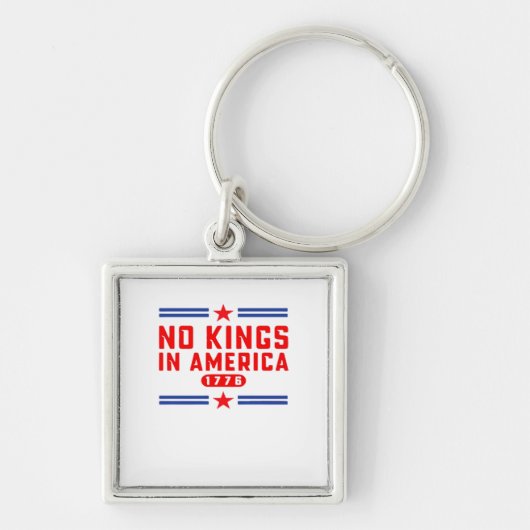No Kings In America Classic Minimal Clean Sleutelhanger (Voorkant)