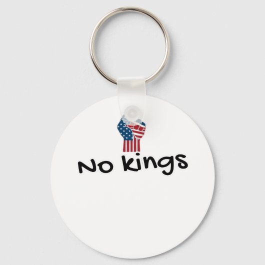 No Kings In America Classic Minimal Clean Sleutelhanger (Voorkant)