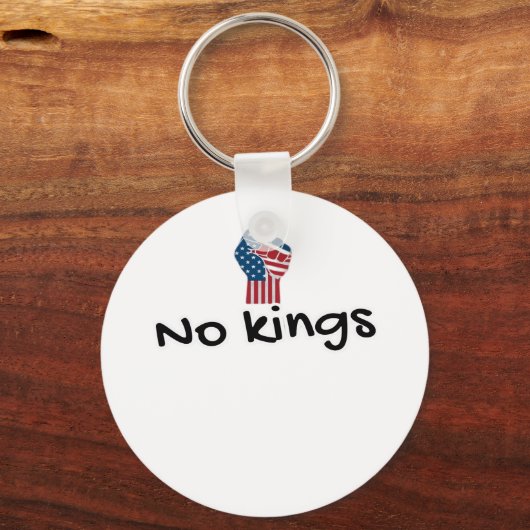 No Kings In America Classic Minimal Clean Sleutelhanger (Voorkant)