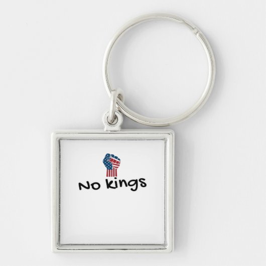 No Kings In America Classic Minimal Clean Sleutelhanger (Voorkant)