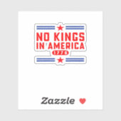 No Kings In America Classic Minimal Clean Sticker (Vel)