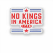 No Kings In America Classic Minimal Clean Sticker (Voorkant)