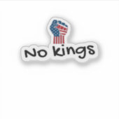 No Kings In America Classic Minimal Clean Sticker (Voorkant)