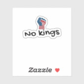 No Kings In America Classic Minimal Clean Sticker (Vel)